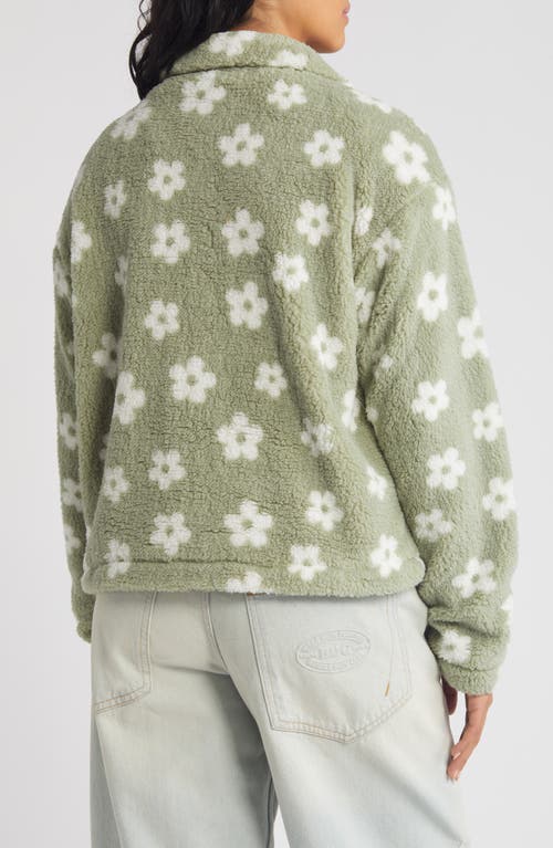 Thread & Supply Floral Print High Pile Fleece Jacket