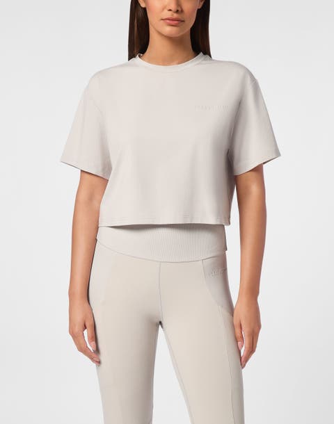 Cropped T-Shirt Round Neck Ss Women