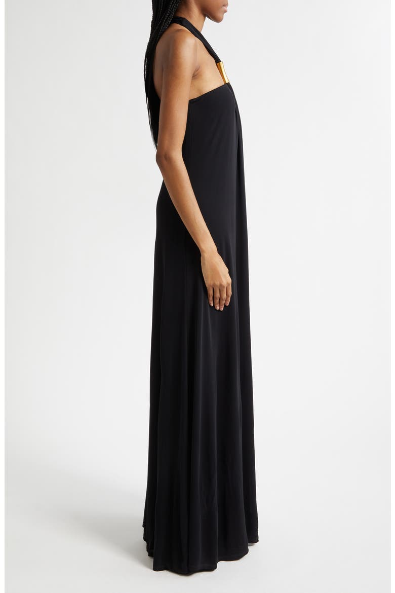 Meredith Halter Gown, Alternate, color, BLACK