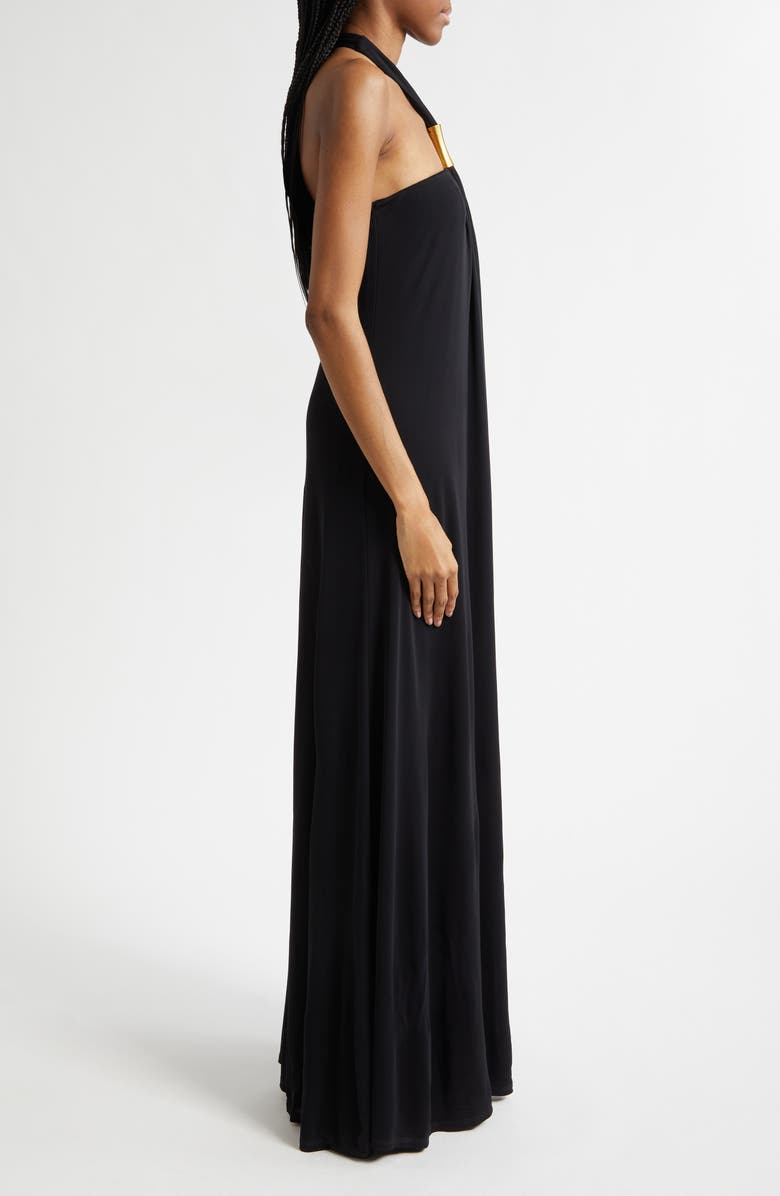 Ramy Brook Meredith Halter Gown, Alternate, color, Black