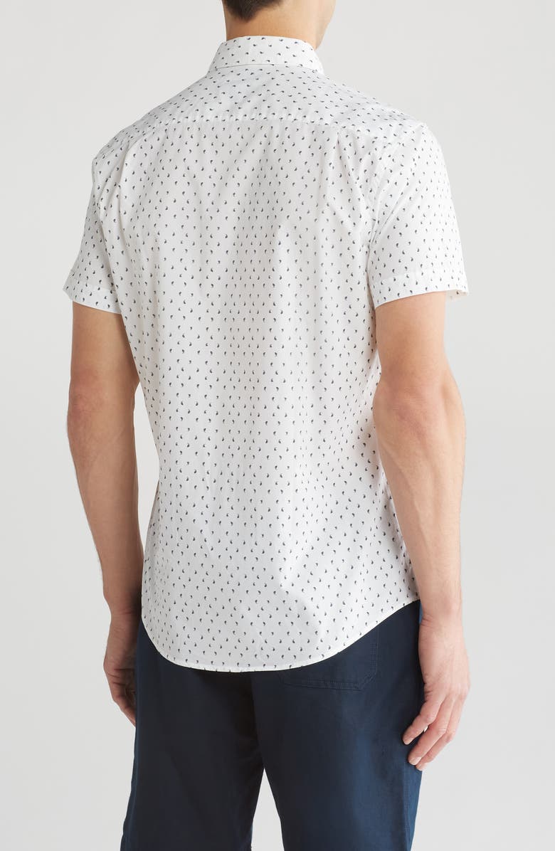Rodd & Gunn Allenton Short Sleeve Woven Shirt, Alternate, color, Snow