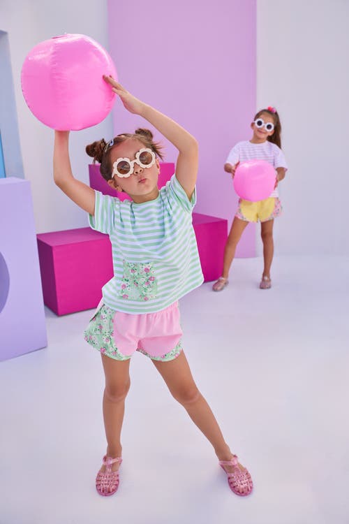Bisby Kids' Boxy Stripe Tee In Greenville Floral