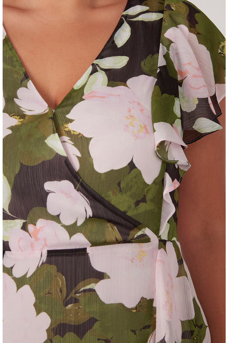 Morning Glory Ruffle Faux Wrap Dress, Alternate, color, PRINT