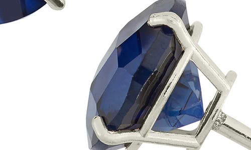 Fuzion Creations Amethyst Stud Earrings In Cr Sapphire