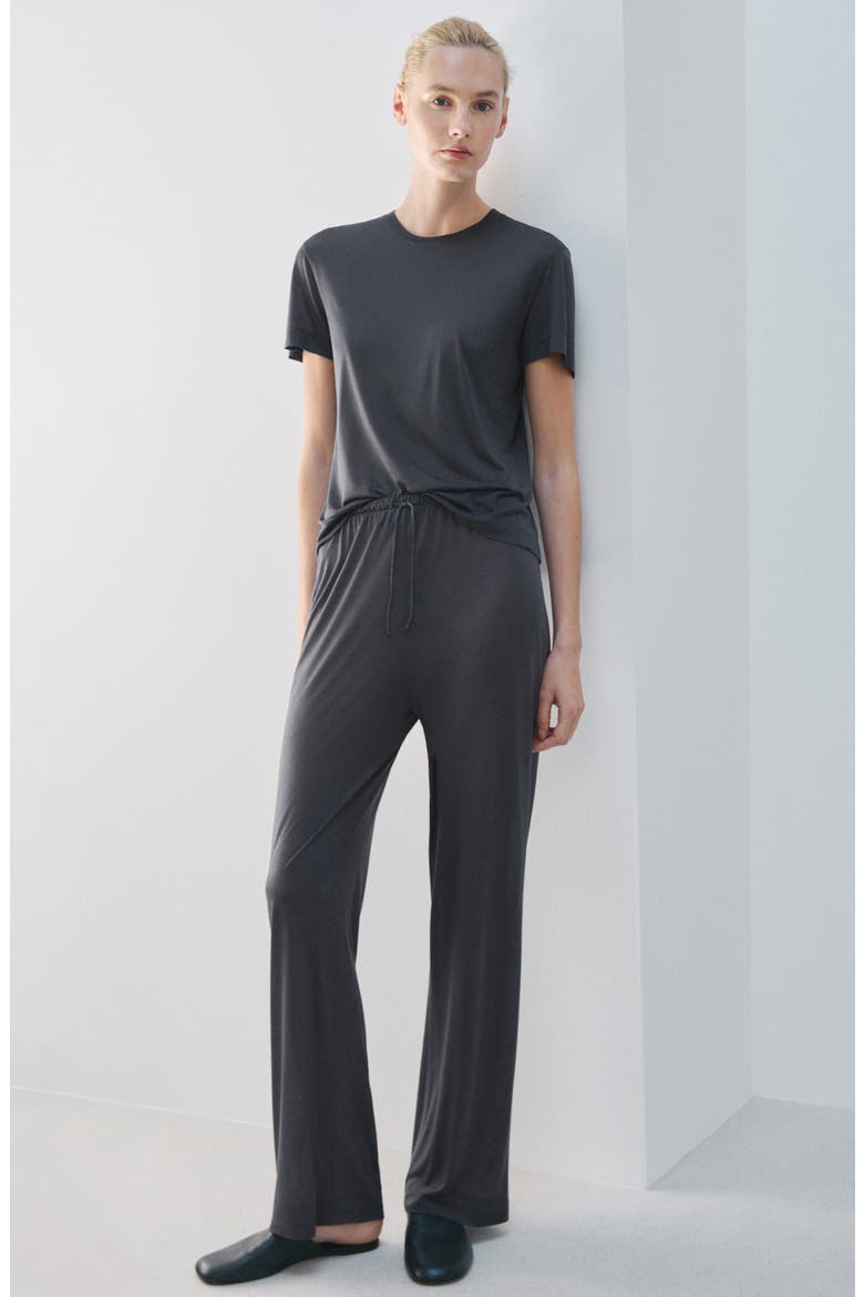 Modal Pajama T-Shirt, Alternate, color, CHARCOAL