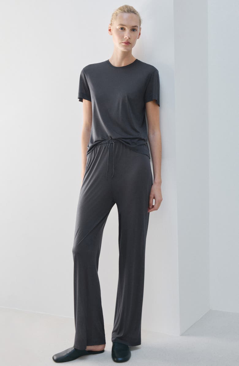 MANGO Modal Pajama T-Shirt, Alternate, color, Charcoal
