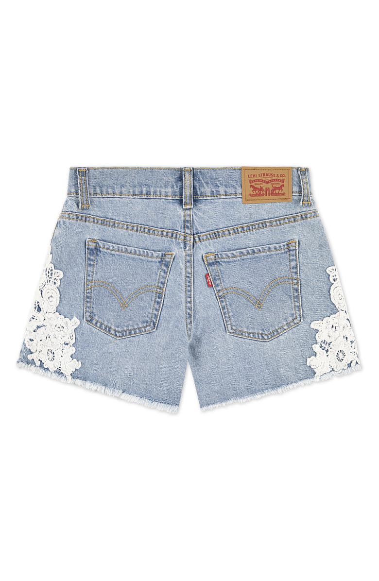 Levi's Kids' Lace Appliqué Cutoff Denim Shorts, Alternate, color, This And That