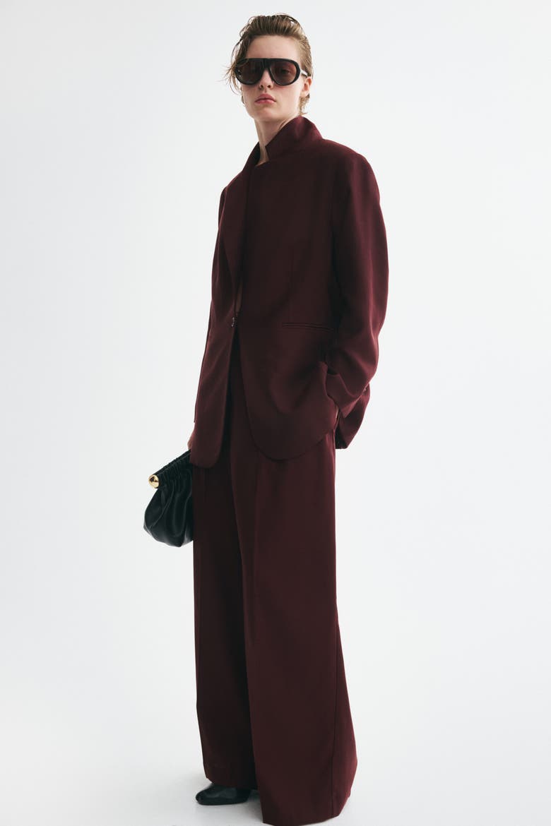 Single-breasted Blazer, Alternate, color, Burgundy