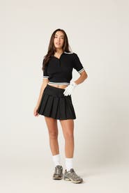 Goldie Byrd Belted Pleated Skirt