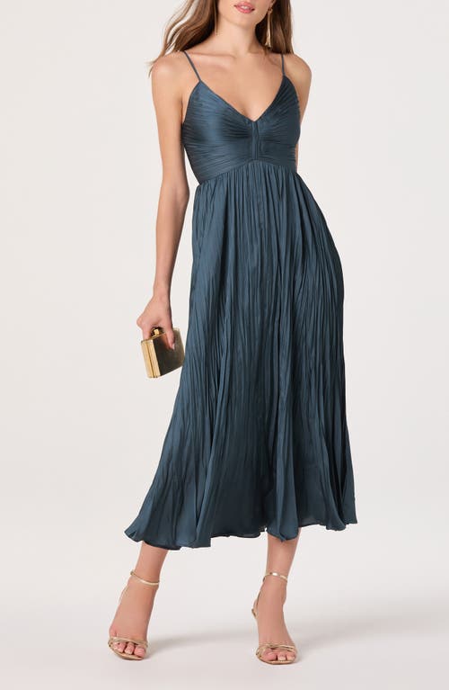 Astr The Label Maeve Midi Dress In Blue