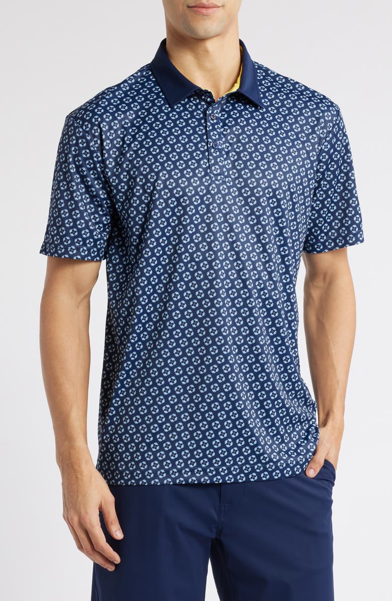 Swannies Harris Medallion Print Golf Polo, Main, color,