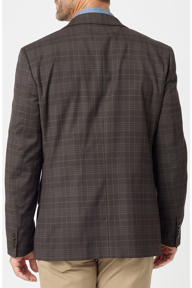 Plaid Slim Fit Stretch Sport Coat, Alternate, color, BROWN/ TAUPE