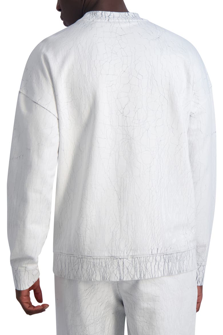 Mr B Print Terry Sweatshirt, Alternate, color, OFF WHITE
