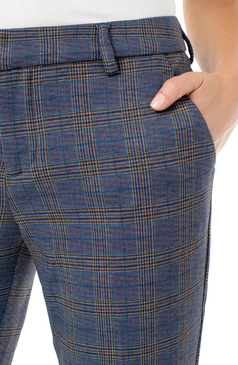 Liverpool Kelsey Plaid Knit Trousers, Alternate, color, 