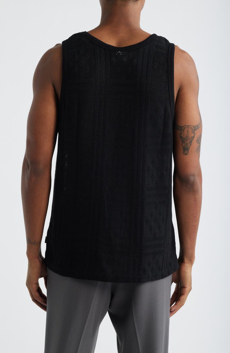 Les Deux Huxley Cotton Blend Pointelle Tank, Alternate, color, Black