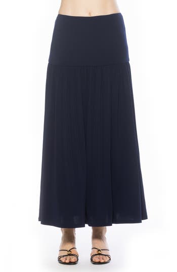 Alexia Admor Aven Drop Waist Maxi Skirt In Blue