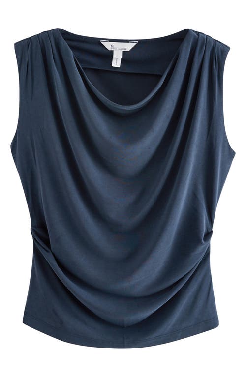 Next Cowl Neck Sleeveless Top In Blue