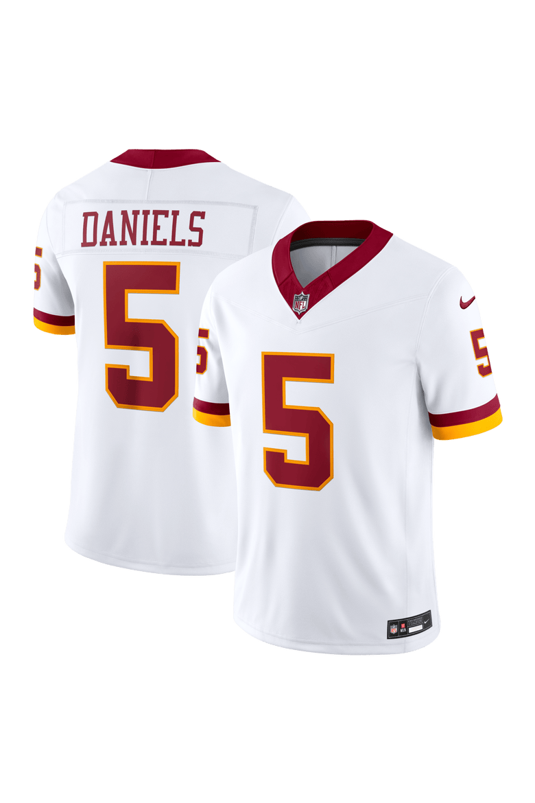 Men's Nike Jayden Daniels White Washington Commanders Vapor F.U.S.E. Stitched Limited Jersey, Main, color, White