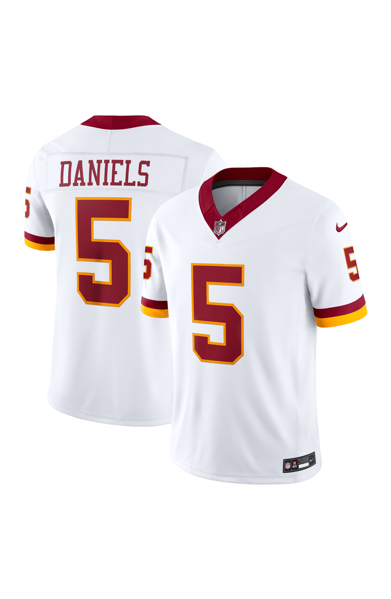 Nike Men's Nike Jayden Daniels White Washington Commanders Vapor F.U.S.E. Stitched Limited Jersey, Main, color, White