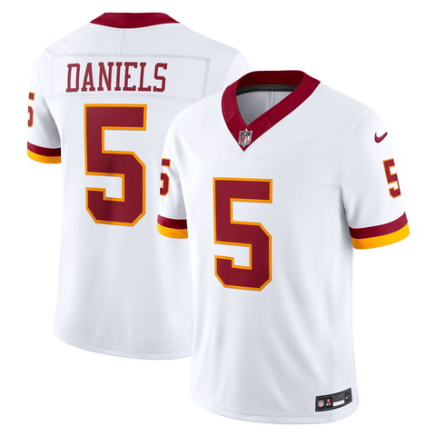 Men's Nike Jayden Daniels White Washington Commanders Vapor F.U.S.E. Stitched Limited Jersey