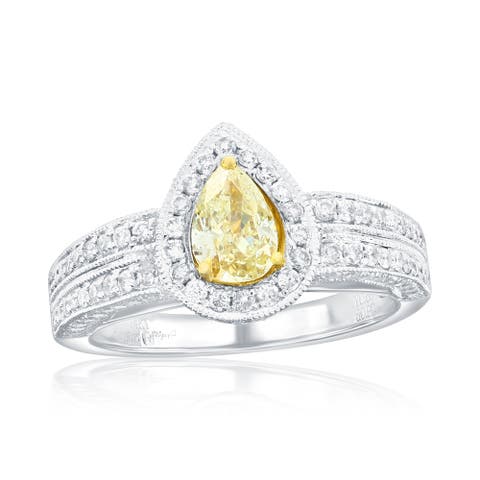 14K Gold Fancy Yellow Diamond Ring