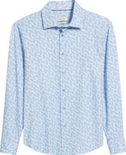 Bugatchi James OoohCotton® Feather Print Button-Up Shirt