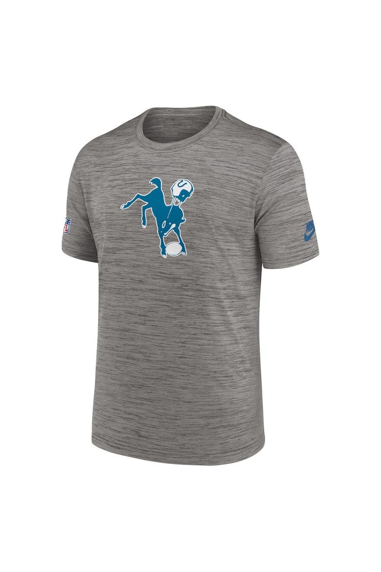 Men's Nike  Heather Charcoal Indianapolis Colts Indiana Nights Alternate Sideline Performance T-Shirt, Alternate, color, Heather Charcoal