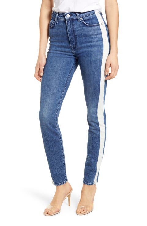 ® Side Stripe High Waist Skinny Jeans (Retro Broadway)