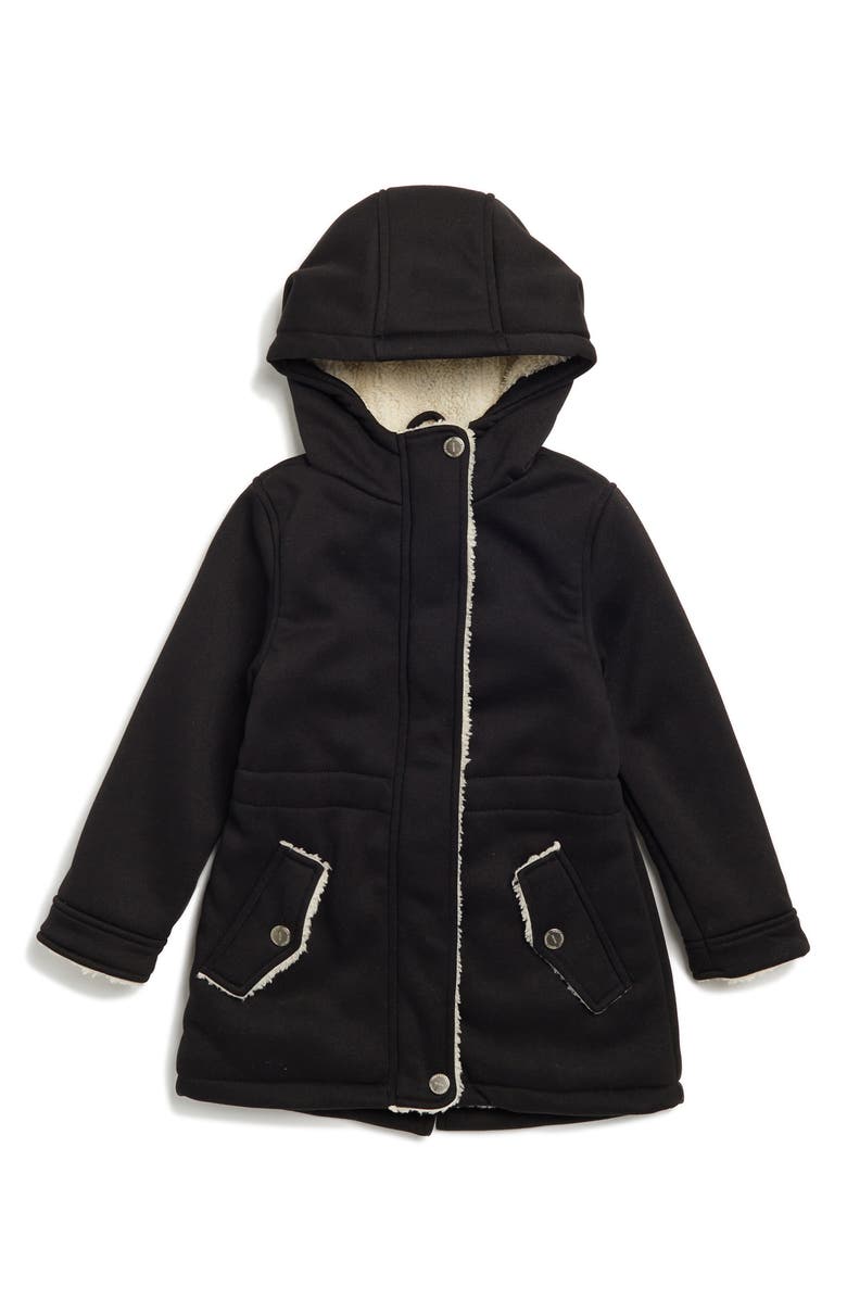 Urban Republic Kids' Hooded Fleece Trim Jacket, Main, color, 