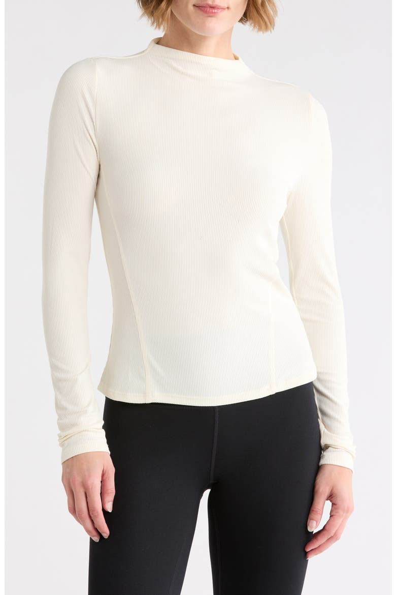 Z by Zella Glow Rib Mock Neck Top (Women) | Nordstromrack