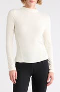 Z by Zella Glow Rib Mock Neck Top