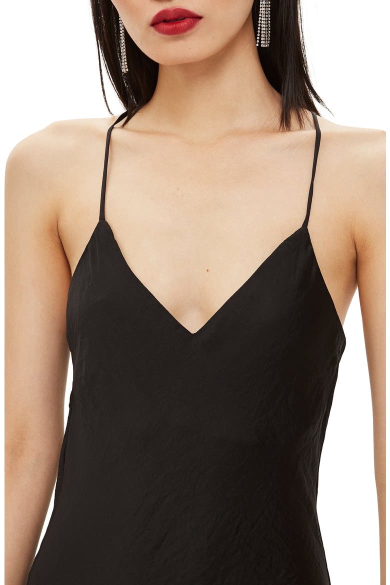 Satin Slipdress, Alternate, color, BLACK