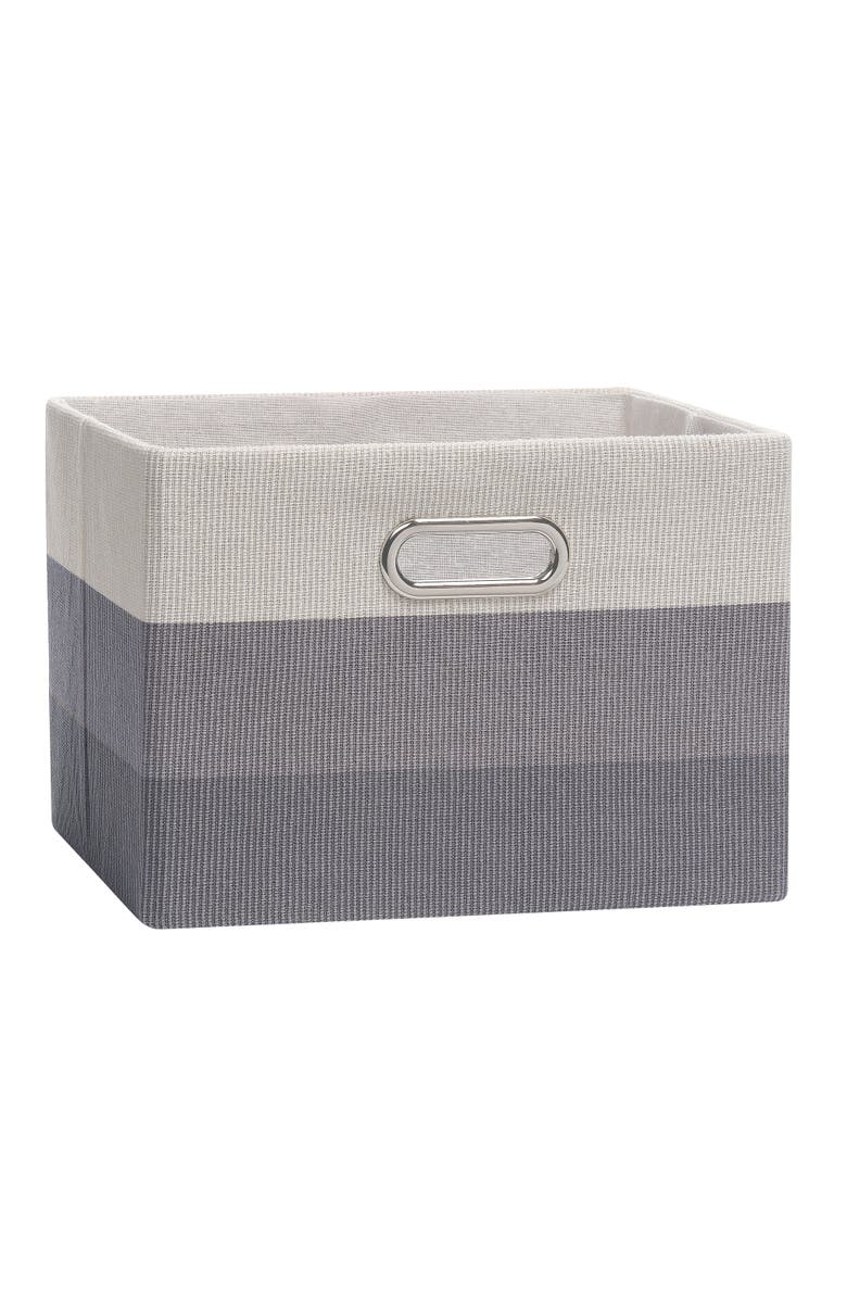 Lambs & Ivy Gray Ombre Foldable/Collapsible Storage Bin/Basket- 2 Pack, Alternate, color, Gray