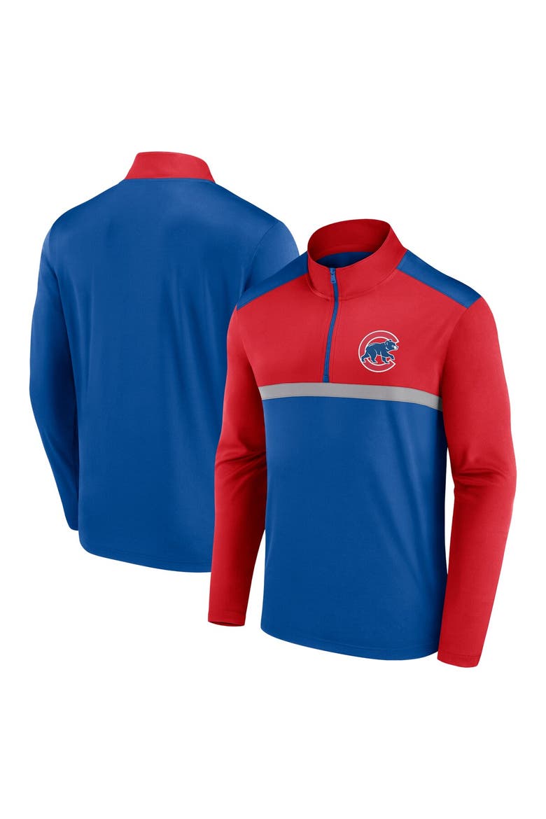 Men's Fanatics Royal Chicago Cubs Unstoppable Quarter-Zip Top, Main, color, Royal