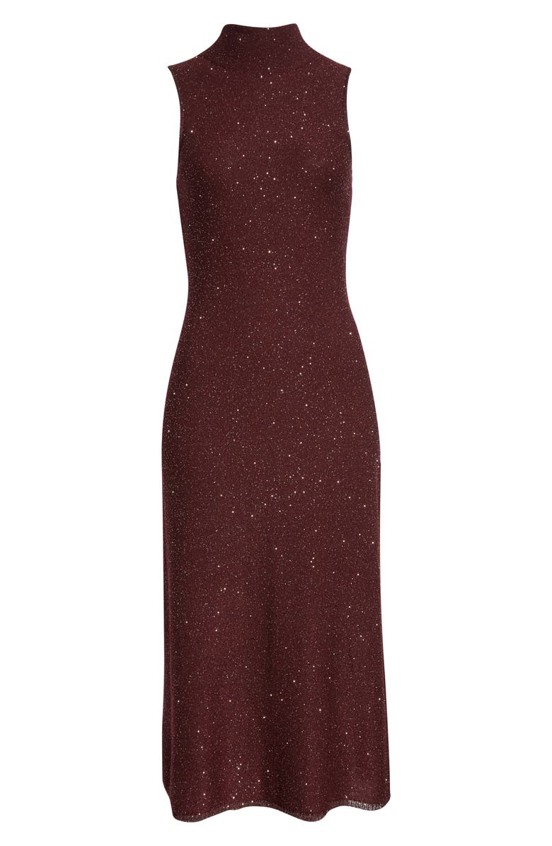 Altuzarra Marian Sleeveless Shimmer Sweater Dress, Main, color, Maroon