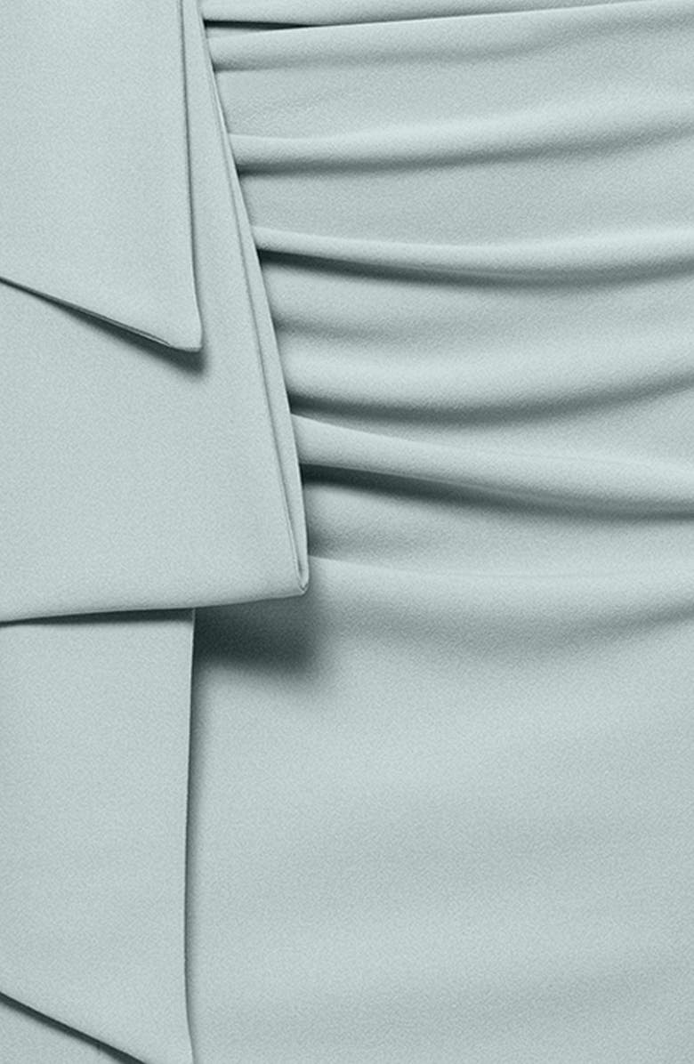 Xscape Evenings Ruched Off the Shoulder Crepe Gown, Alternate, color, Sage