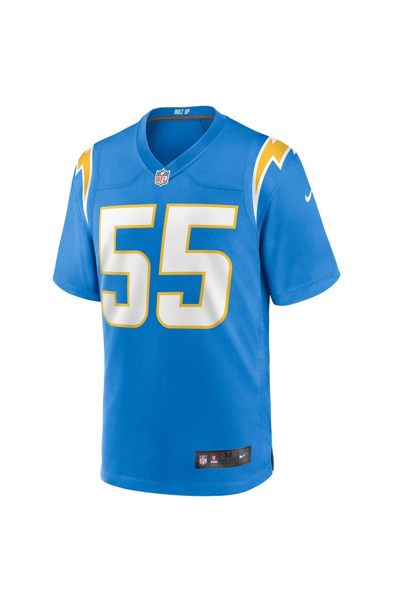 Nike Men's Nike Junior Seau Powder Blue Los Angeles Chargers Game Retired Player Jersey, Alternate, color, 