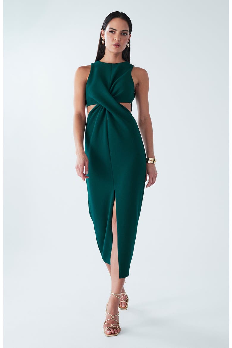 Newark Midi Dress, Alternate, color, Emerald