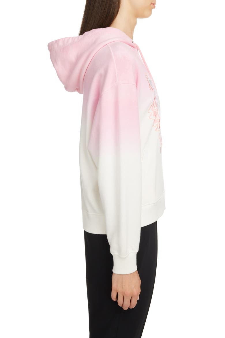 Dip Dye Tiger Logo Cotton Hoodie, Alternate, color, FLAMINGO PINK