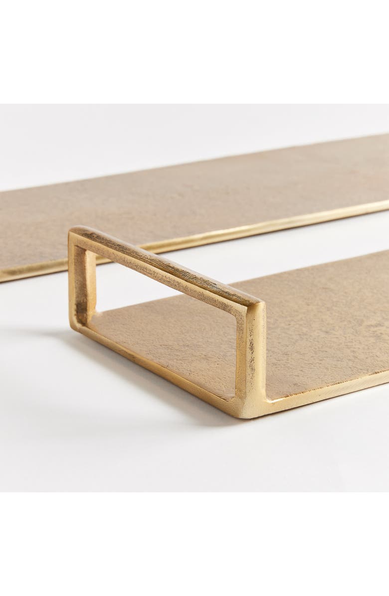 Napa Home & Garden Elora Decorative Narrow Trays Set of 2, Alternate, color, Gold