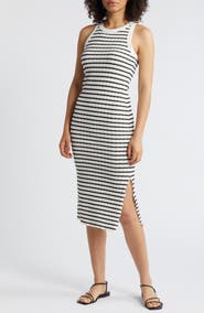 Loveappella Stripe Midi Tank Dress