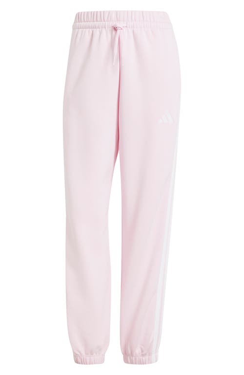Adidas Originals Plus Size Essentials 3-stripes Fleece Slim Pants In Pink