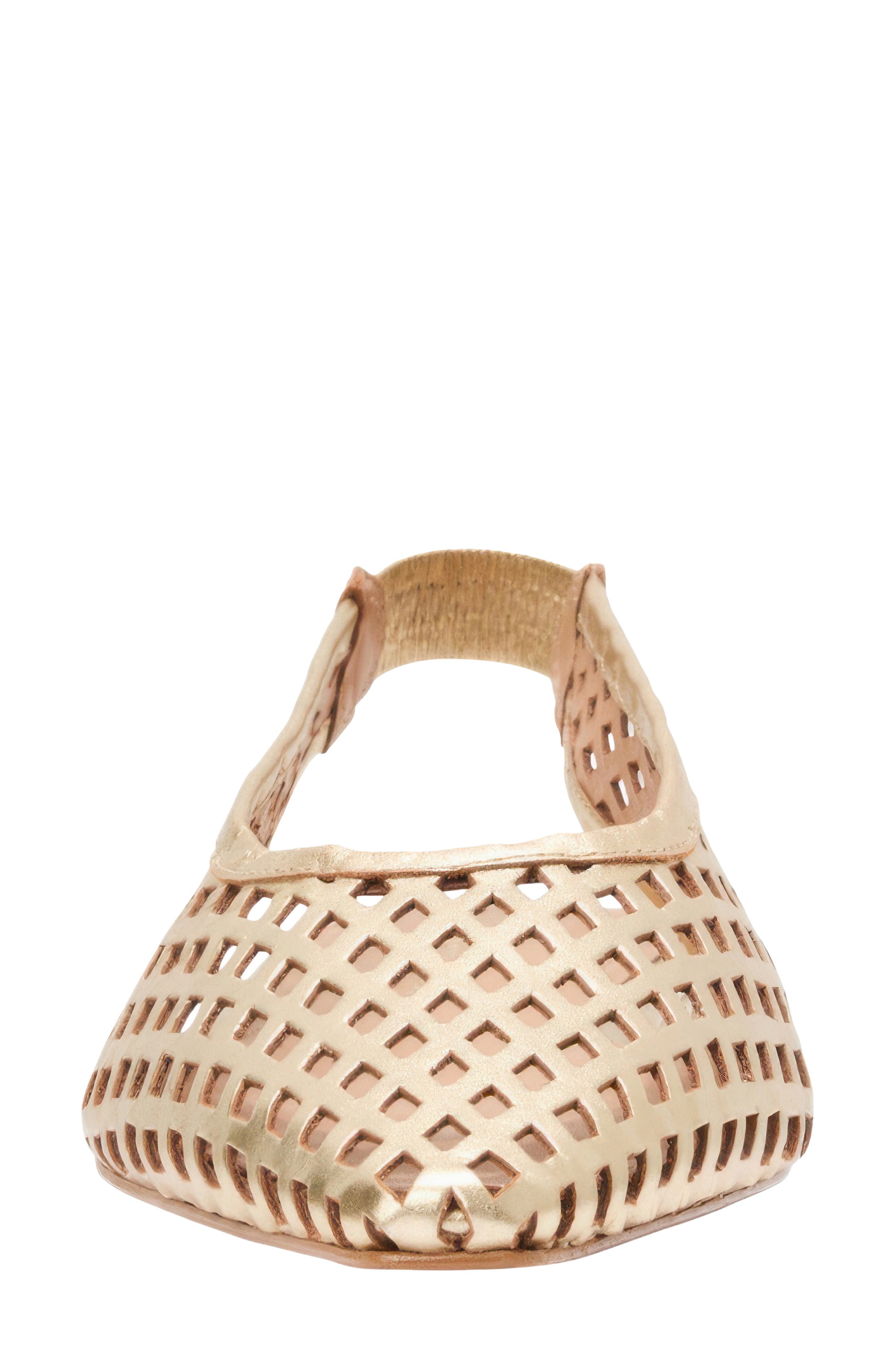 André Assous Brielle Pointed Toe Slingback Flat, Alternate, color, Platino