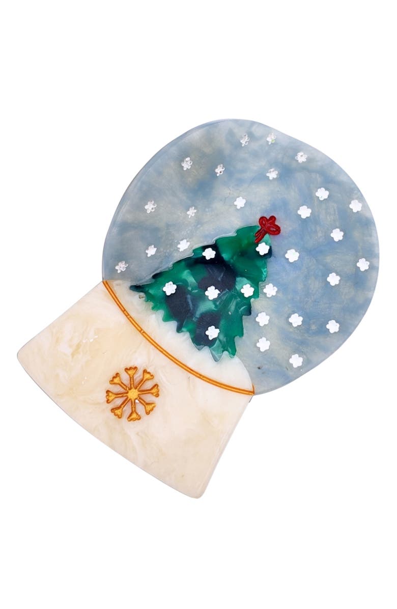 Solar Eclipse Hand Painted Snow Globe Claw Clip, Main, color, Globe Multi