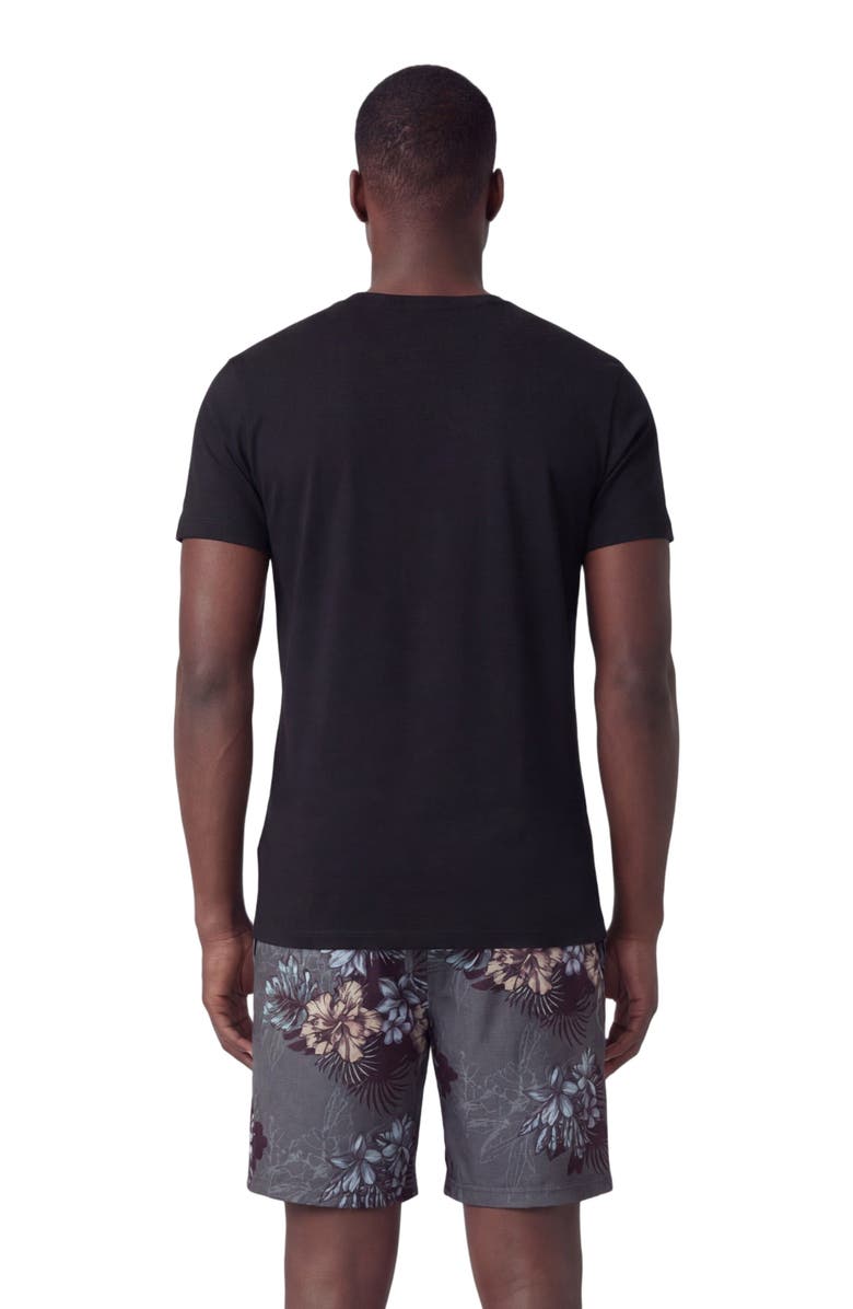 Lords of Harlech Exotic Floral Mens Lounge Short, Alternate, color, Exotic Floral Black