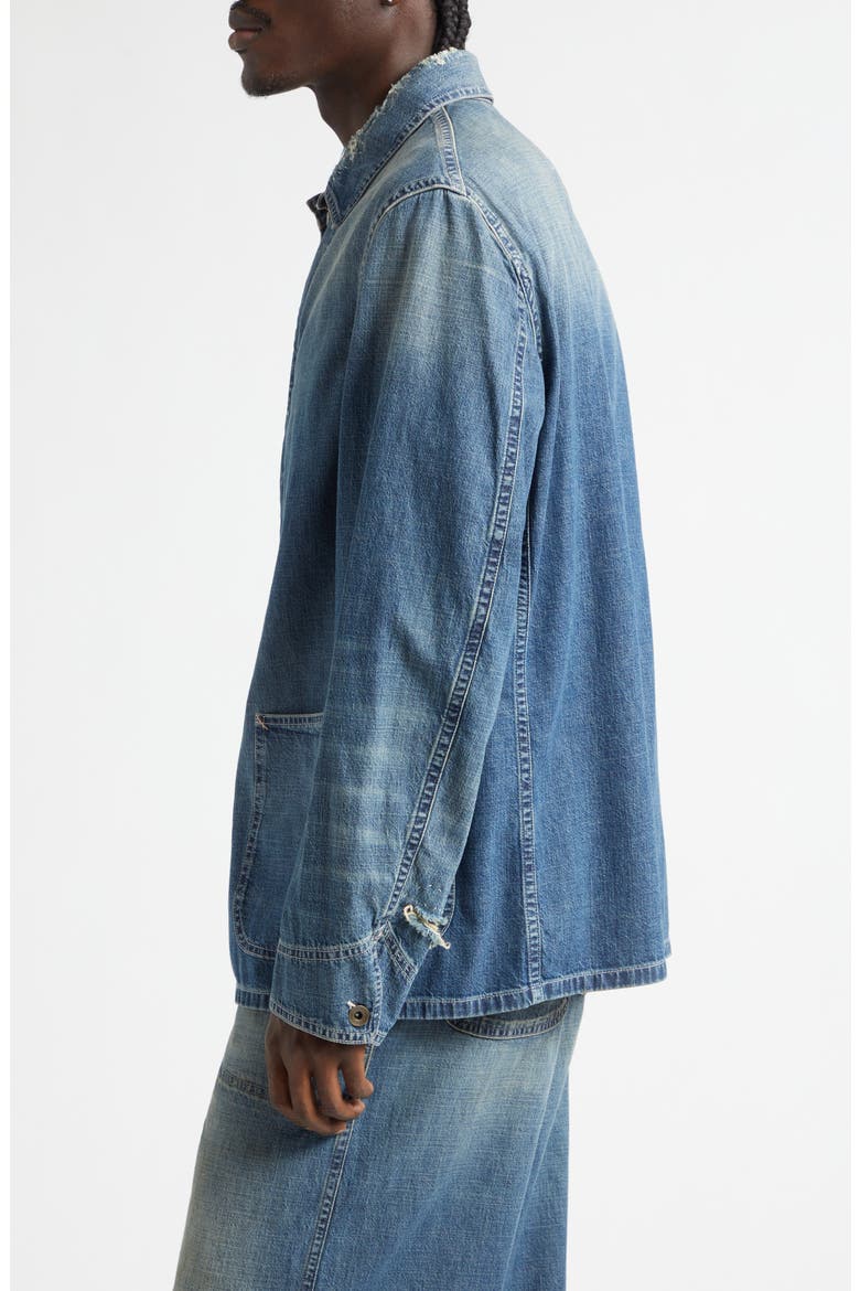 Ripped & Repaired Chambray Jacket, Alternate, color, WASHED BLUE
