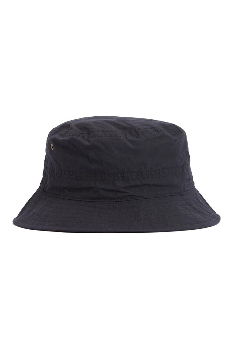 Waxed Cotton Bucket Hat, Main, color, NAVY