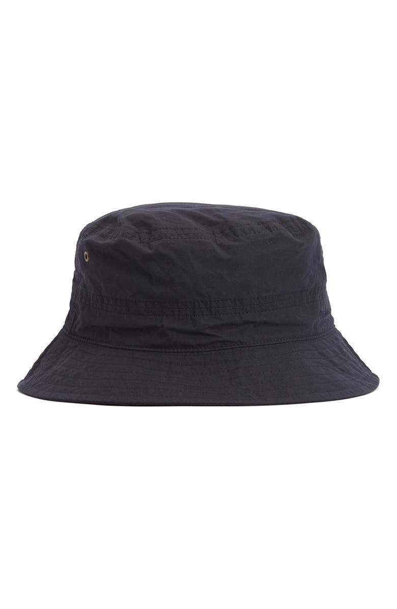 Barbour Waxed Cotton Bucket Hat, Main, color,