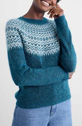 Spruce Frost Fair Isle Wool & Mohair Blend Sweater