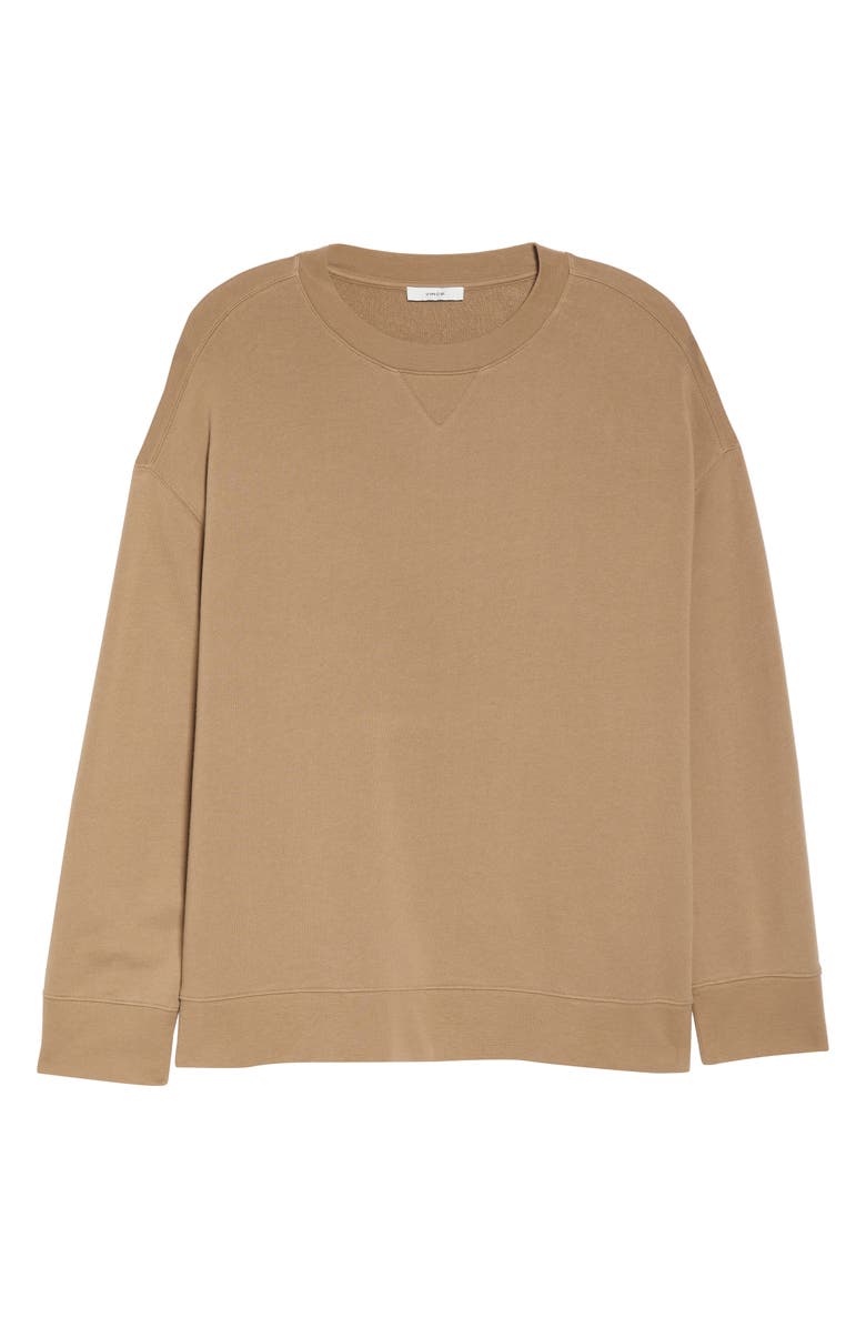 Vince Essential Relaxed Sweatshirt, Alternate, color, Dark Wheat